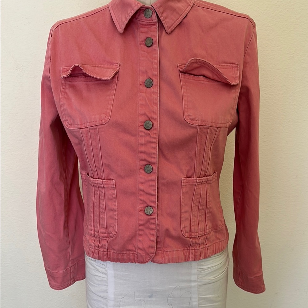 Live a Little Pink Jean Jacket Structured Design